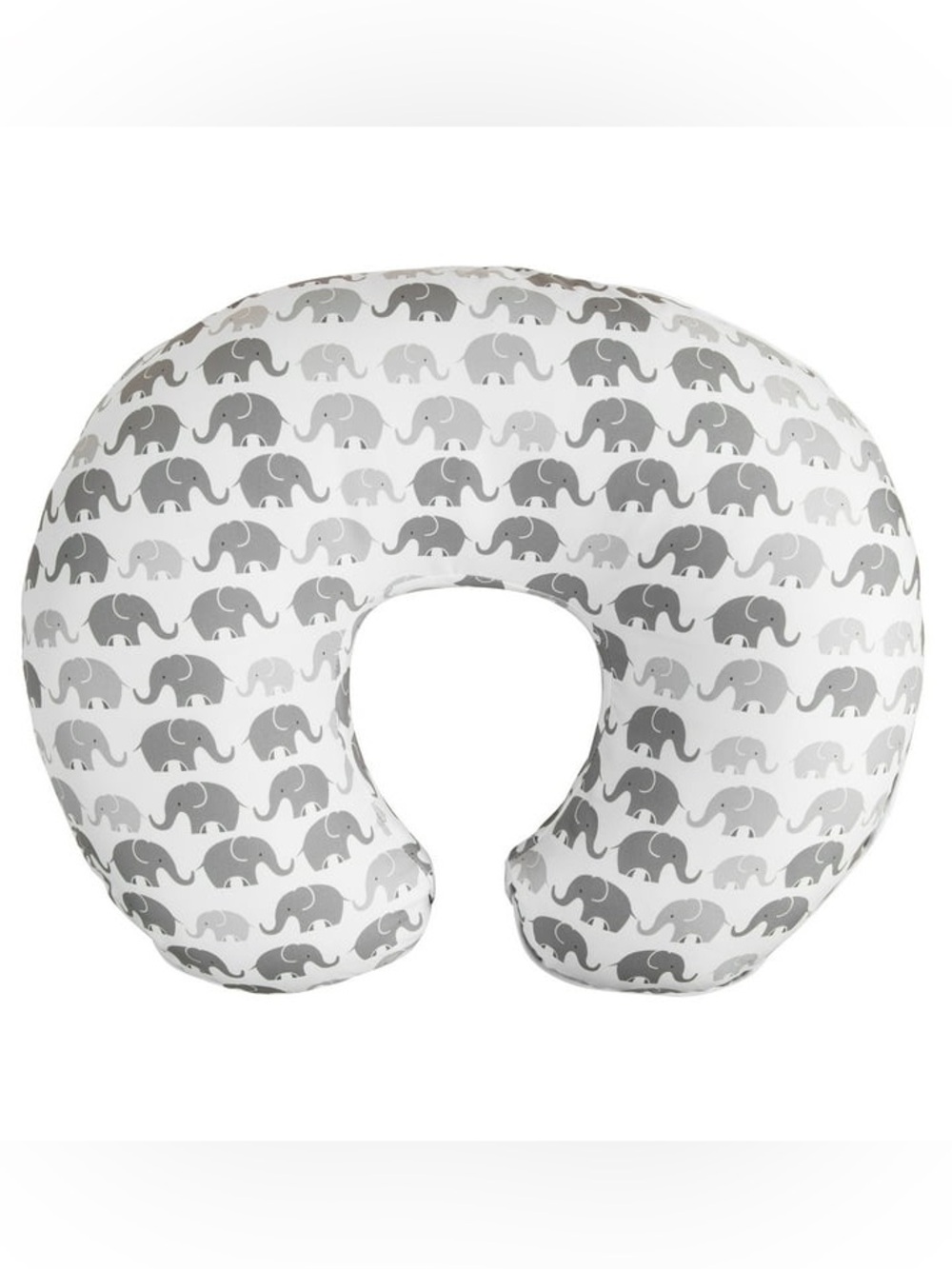 Boppy Nursing Pillow Grey Elephant Gingham Reversible